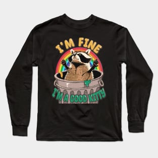 lets eat trash and get hit by a car good kitty Long Sleeve T-Shirt